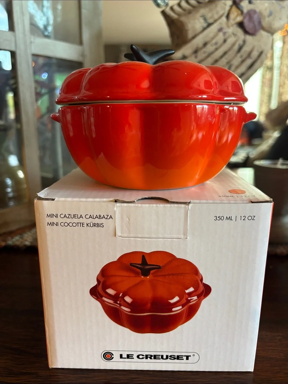 Le Creuset 2 Pumpkin Mini Cocotte in Flame Orange